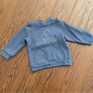 4/$20 Gray Adidas Hoodie Sweatshirt size 12 months